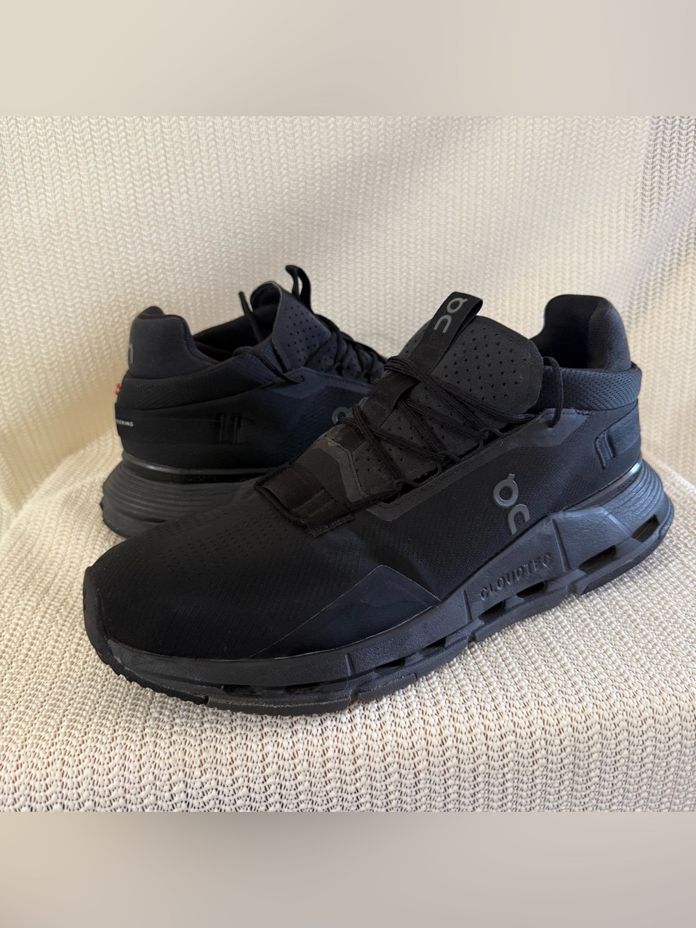 On Cloudnova Wrap Triple Black Running Shoes Men’s Size 14 EU 49